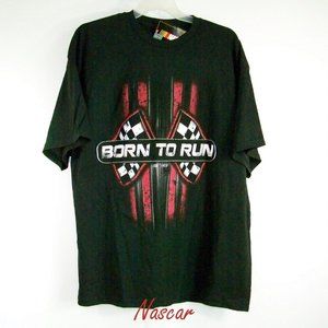 NWT Mens 2XL Nascar Black T-Shirt Tee Born to Run